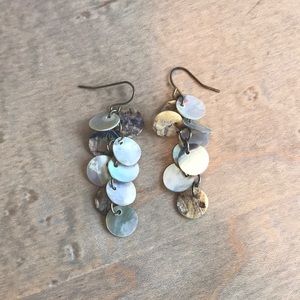 Multi colored shell earrings